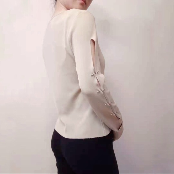 💕KAREN MILLEN Beige Knit Top🎁Amazing condition💕 - Picture 4 of 8